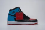 Reps StockX Shoes Air Jordan 1 Retro High NC to Chi Leather (W) Blue Red CD0461-046??