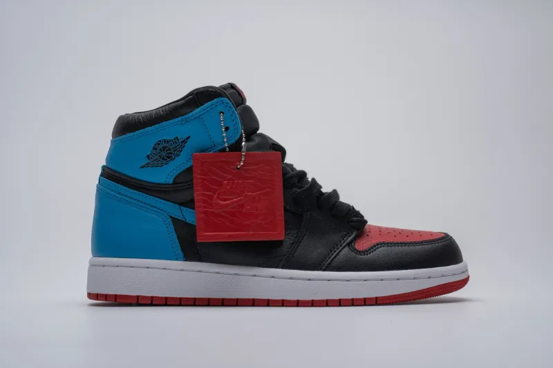 Reps StockX Shoes Air Jordan 1 Retro High NC to Chi Leather (W) Blue Red CD0461-046??