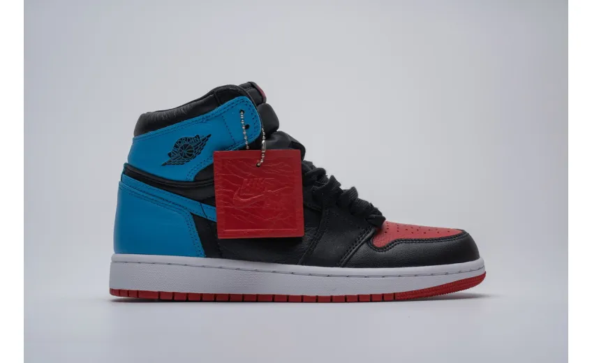 Reps StockX Shoes Air Jordan 1 Retro High NC to Chi Leather (W) Blue Red CD0461-046??