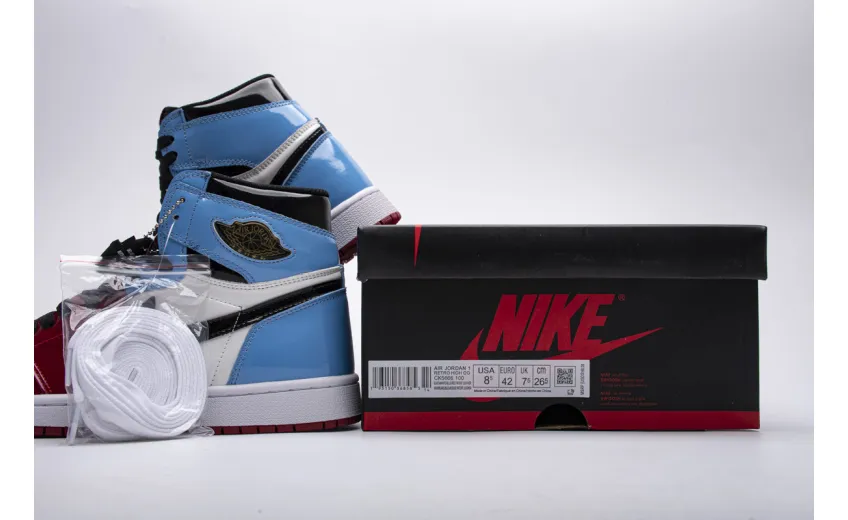 Reps StockX Shoes Air Jordan 1 OG Hi Retro“Fearless” Blue Red CK5666-100??