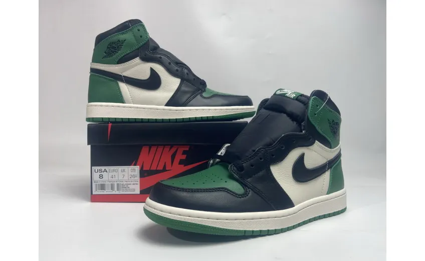 Reps StockX Shoes Air Jordan 1 High OG “Pine Green” 555088-302??