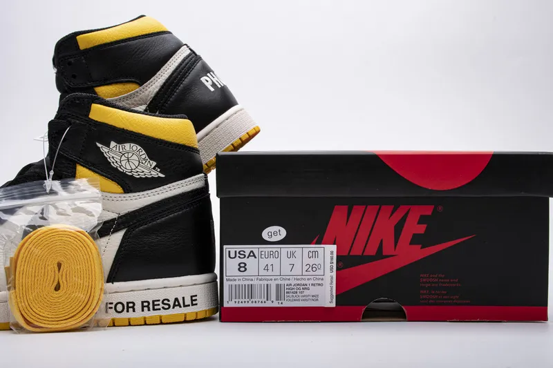 Reps StockX Shoes Air Jordan 1 NRG OG High “NOT FOR RESALE”Varsity Maize 861428-107??