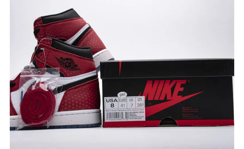 Reps StockX Shoes Air Jordan 1 High OG “Origin Story” Red 555088-602??