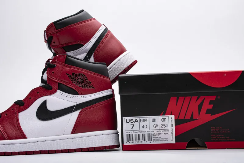 Reps StockX Shoes Air Jordan 1 High OG Chicago Red 555088-101??