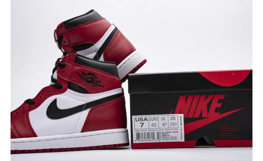 Reps StockX Shoes Air Jordan 1 High OG Chicago Red 555088-101??