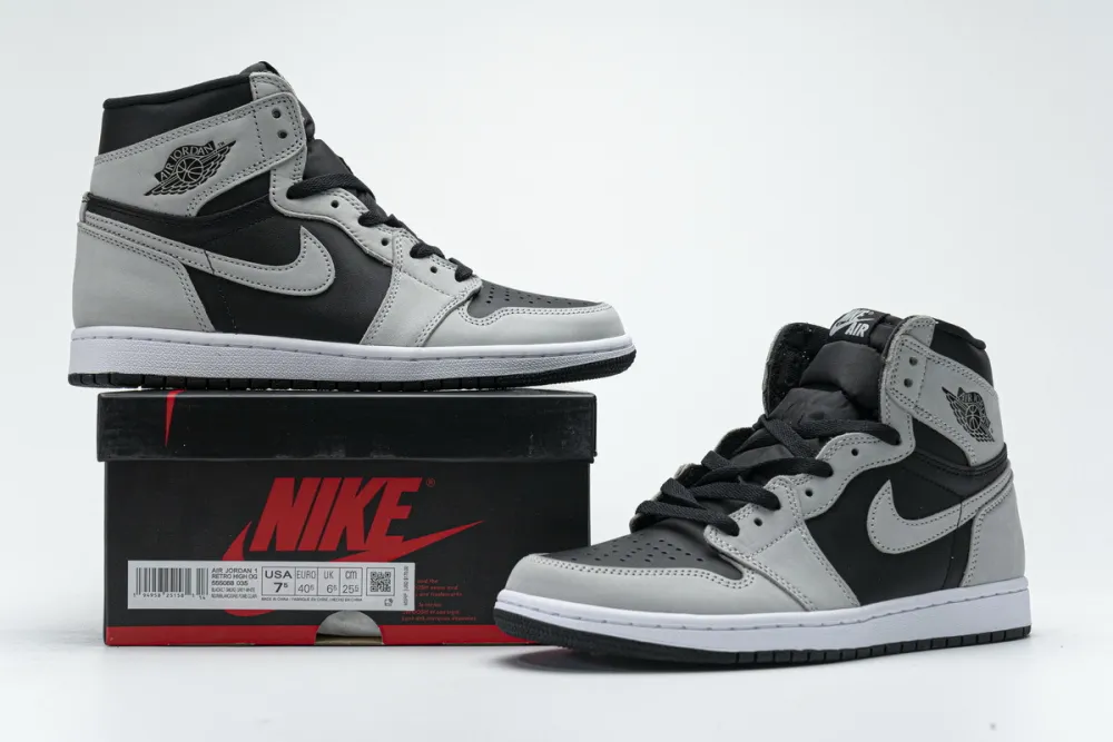 Reps StockX Shoes Air Jordan 1 Shadow 2.0 Black Light Smoke Grey 555088-035??