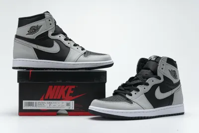  Air Jordan 1 High Shadow 2.0 Black Light Smoke Grey 555088-035 01