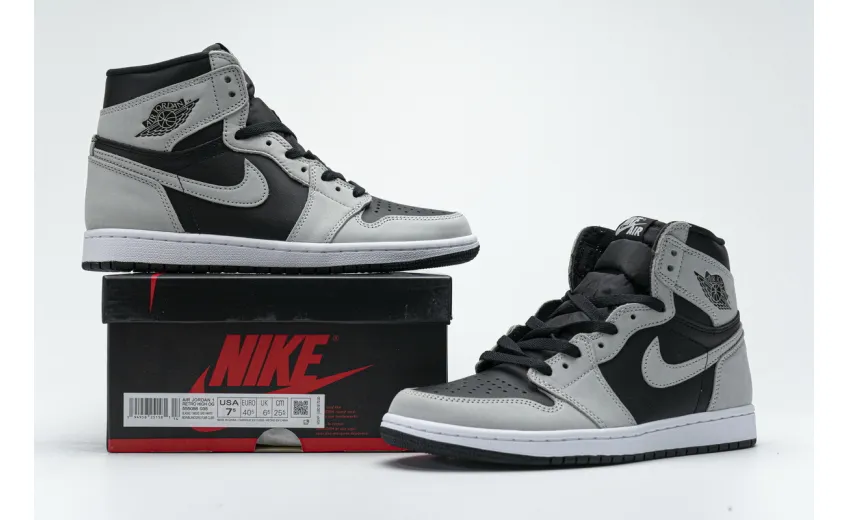 Reps StockX Shoes Air Jordan 1 Shadow 2.0 Black Light Smoke Grey 555088-035??