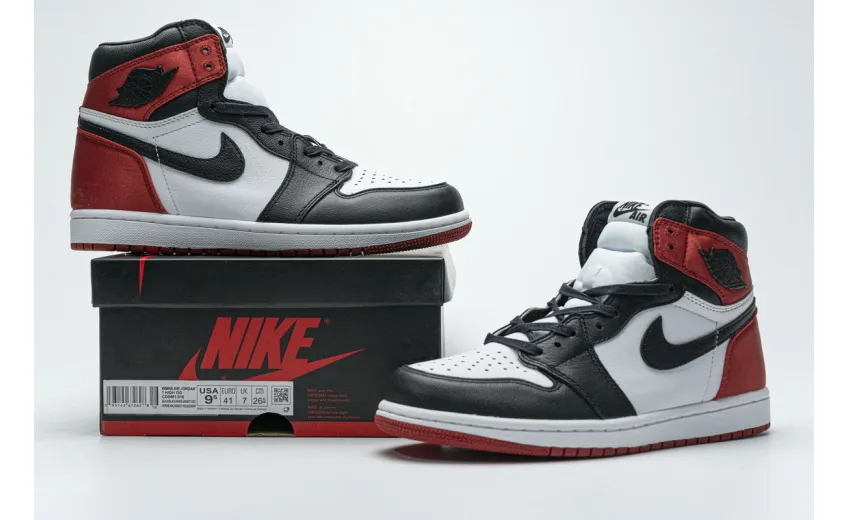 Reps StockX Shoes Air Jordan 1 Retro High Satin 'Black Toe' CD0461-016??
