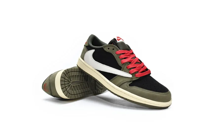 Reps StockX Shoes Travis Scott x Air Jordan 1 Low Dark Green DM7866-196??