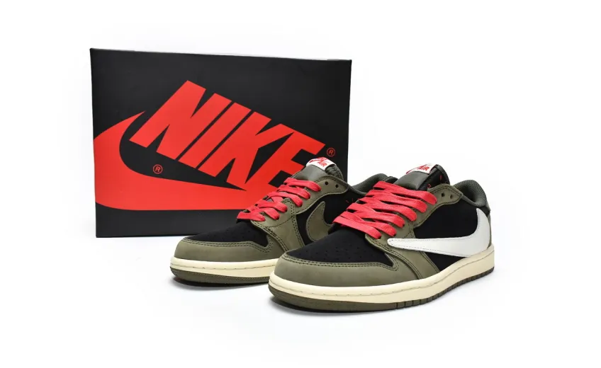 Reps StockX Shoes Travis Scott x Air Jordan 1 Low Dark Green DM7866-196??