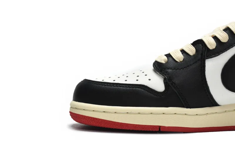 Reps StockX Shoes Travis Scott x Air Jordan 1 Low Black Red DM7866-166??