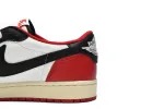 Reps StockX Shoes Travis Scott x Air Jordan 1 Low Black Red DM7866-166??