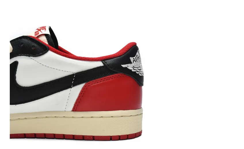 Reps StockX Shoes Travis Scott x Air Jordan 1 Low Black Red DM7866-166??