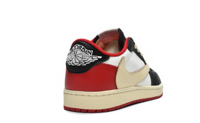 Reps StockX Shoes Travis Scott x Air Jordan 1 Low Black Red DM7866-166??