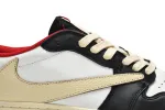 Reps StockX Shoes Travis Scott x Air Jordan 1 Low Black Red DM7866-166??