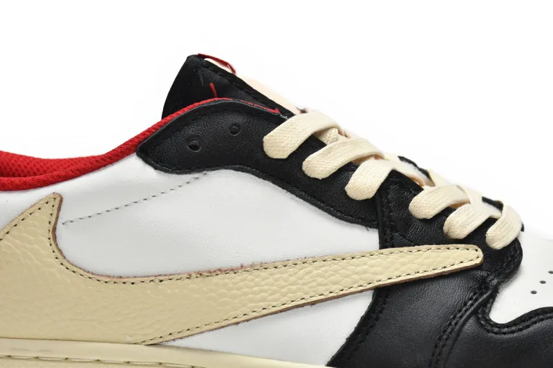 Reps StockX Shoes Travis Scott x Air Jordan 1 Low Black Red DM7866-166??