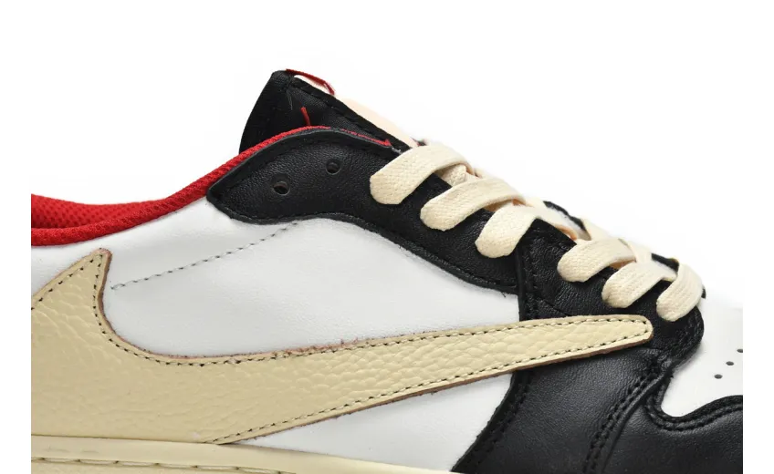 Reps StockX Shoes Travis Scott x Air Jordan 1 Low Black Red DM7866-166??