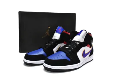  Air Jordan 1 Mid Lakers Top 3 Blue Red 852542-005 01