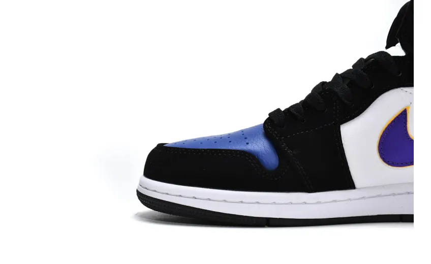 Reps StockX Shoes Air Jordan 1 Mid Lakers Top 3 Blue Red 852542-005??
