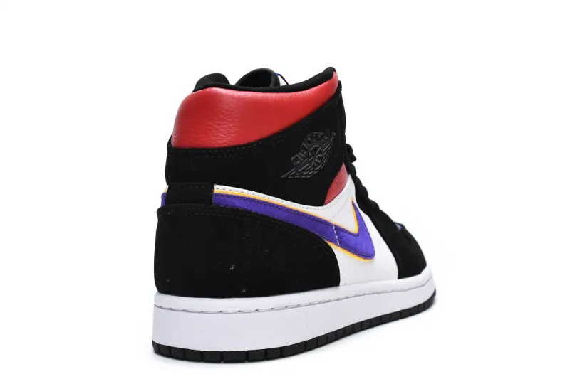 Reps StockX Shoes Air Jordan 1 Mid Lakers Top 3 Blue Red 852542-005??