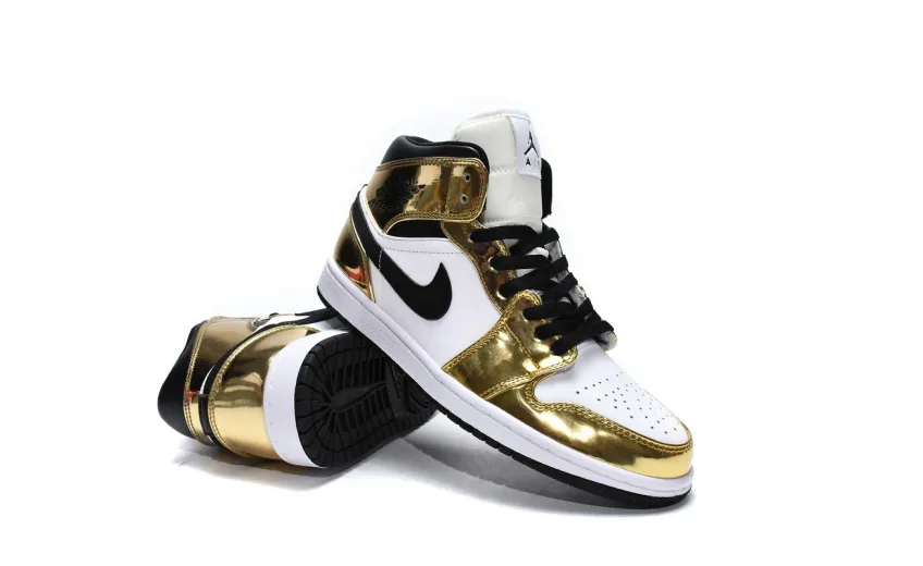 Reps StockX Shoes Air Jordan 1 Mid SE GS Metallic Gold DC1420-700??