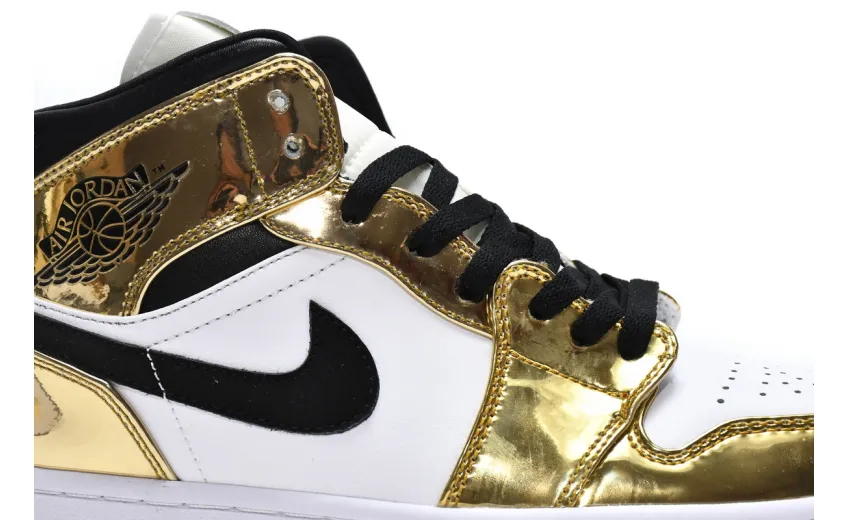 Reps StockX Shoes Air Jordan 1 Mid SE GS Metallic Gold DC1420-700??