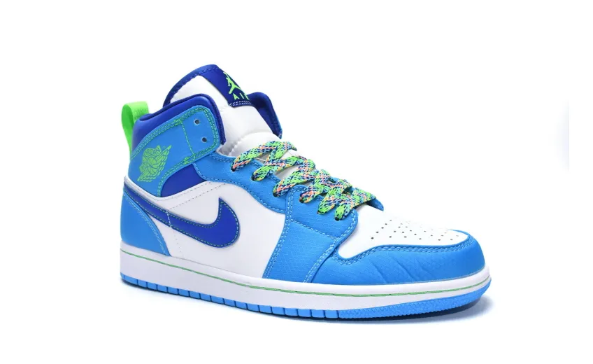 Reps StockX Shoes Air Jordan 1 Mid SE (GS) Sprite Blue Green DA8010-400??