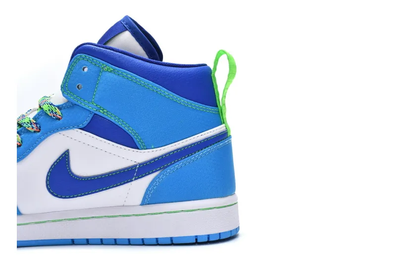 Reps StockX Shoes Air Jordan 1 Mid SE (GS) Sprite Blue Green DA8010-400??