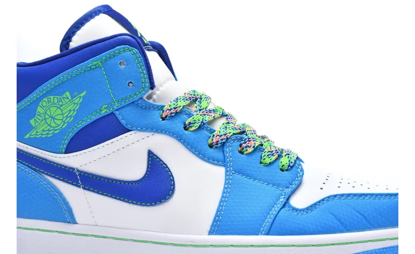Reps StockX Shoes Air Jordan 1 Mid SE (GS) Sprite Blue Green DA8010-400??
