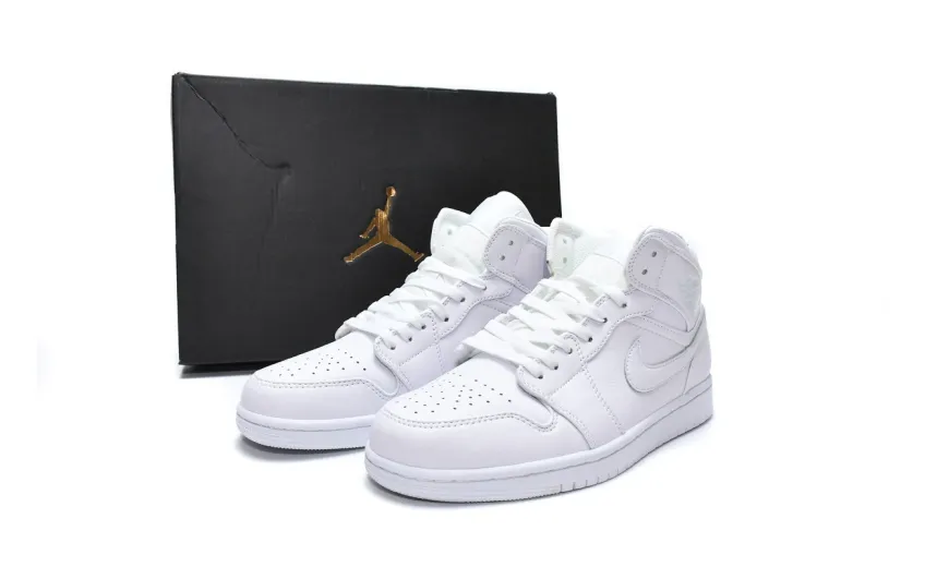Reps StockX Shoes Air Jordan 1 Mid White 554724-129??