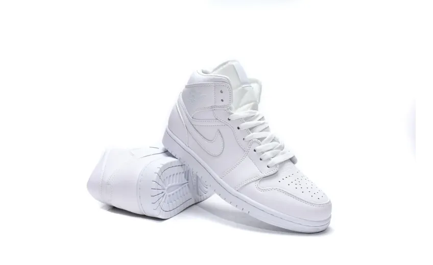 Reps StockX Shoes Air Jordan 1 Mid White 554724-129??