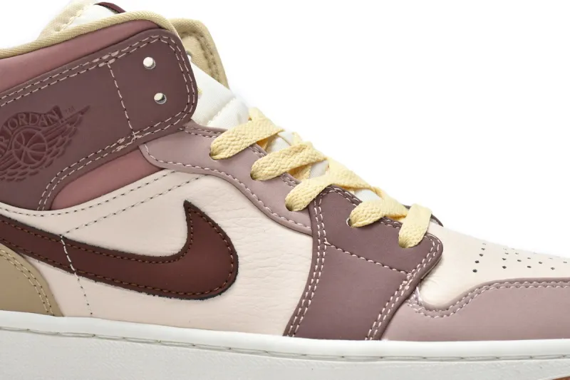 Reps StockX Shoes Air Jordan 1 Mid Brown Tan DO7440-821 ??