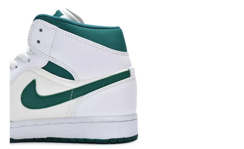Reps StockX Shoes Air Jordan 1 Mid White Mystic Green CD6759-103??