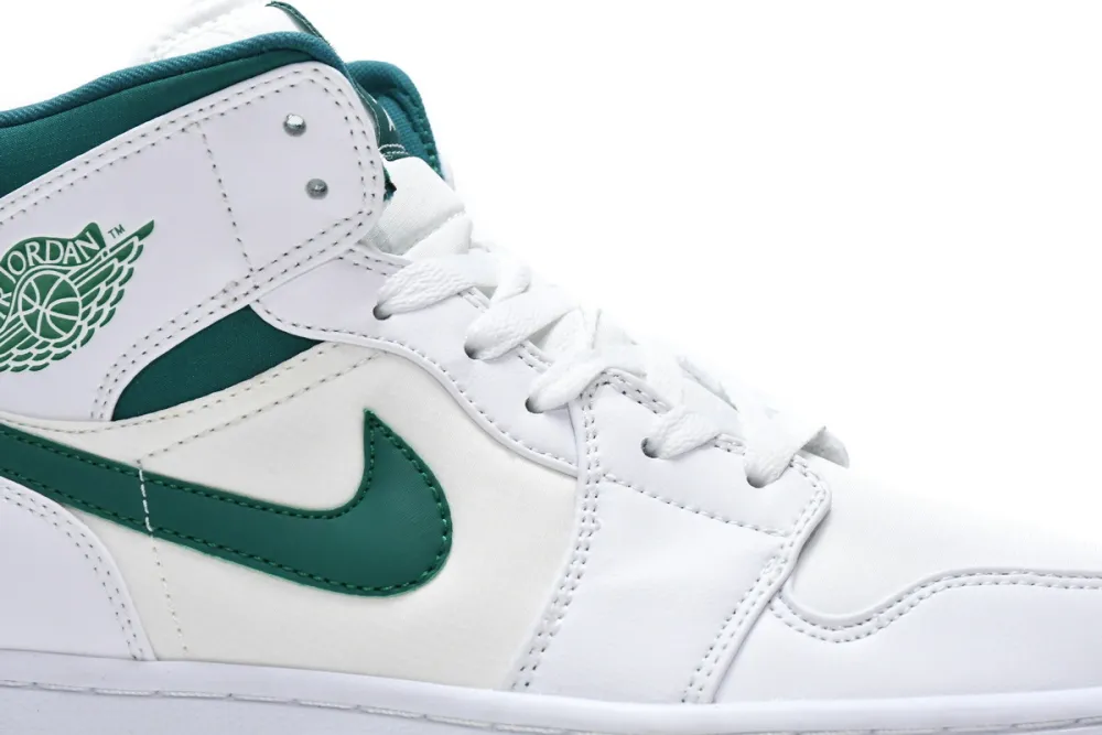 Reps StockX Shoes Air Jordan 1 Mid White Mystic Green CD6759-103??