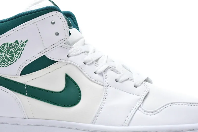 Reps StockX Shoes Air Jordan 1 Mid White Mystic Green CD6759-103??