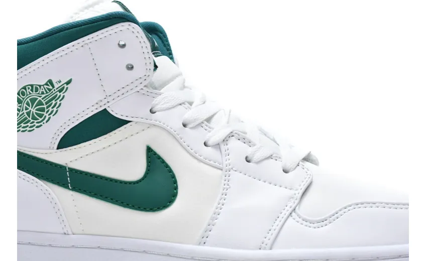 Reps StockX Shoes Air Jordan 1 Mid White Mystic Green CD6759-103??