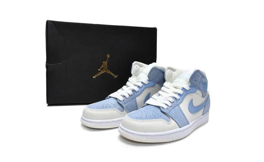 Reps StockX Shoes Air Jordan 1 Mid SE Sail Light Blue DA4666-100??