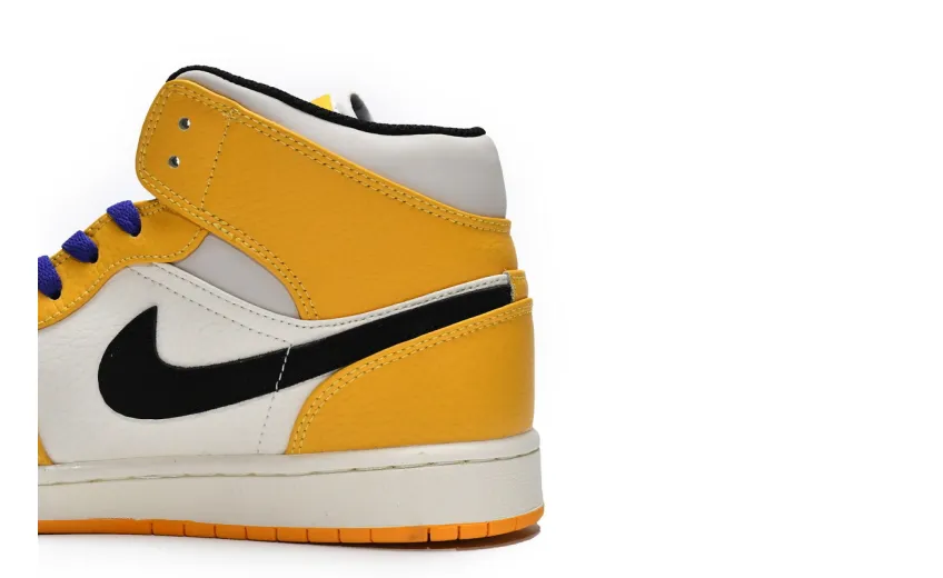 Reps StockX Shoes Air Jordan 1 Mid SE Lakers 852542-700??