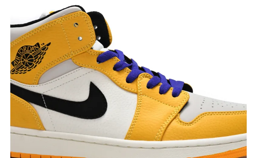 Reps StockX Shoes Air Jordan 1 Mid SE Lakers 852542-700??