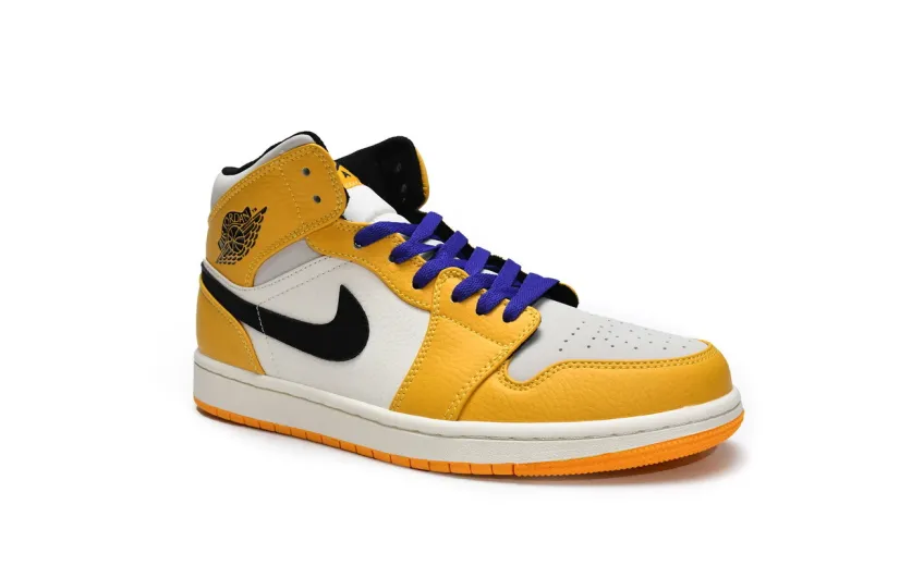 Reps StockX Shoes Air Jordan 1 Mid SE Lakers 852542-700??