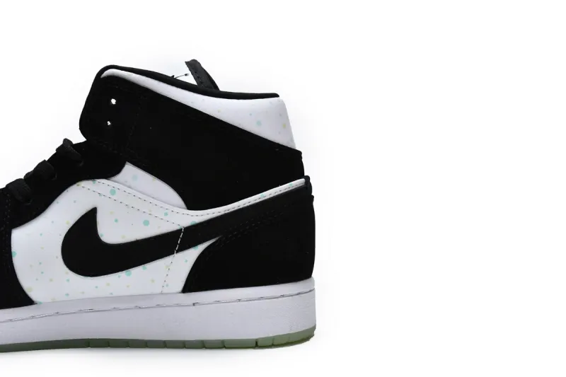 Reps StockX Shoes Air Jordan 1 Mid GS White Black Teal Tint BQ6931-103??