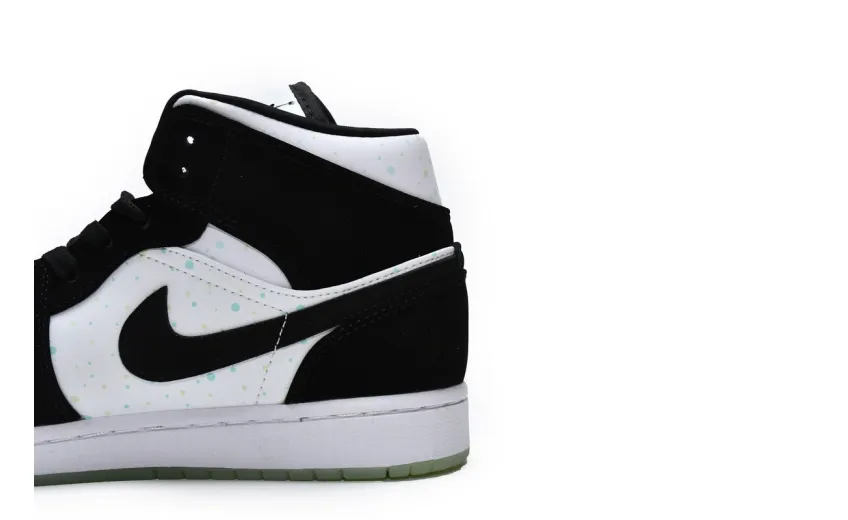 Reps StockX Shoes Air Jordan 1 Mid GS White Black Teal Tint BQ6931-103??