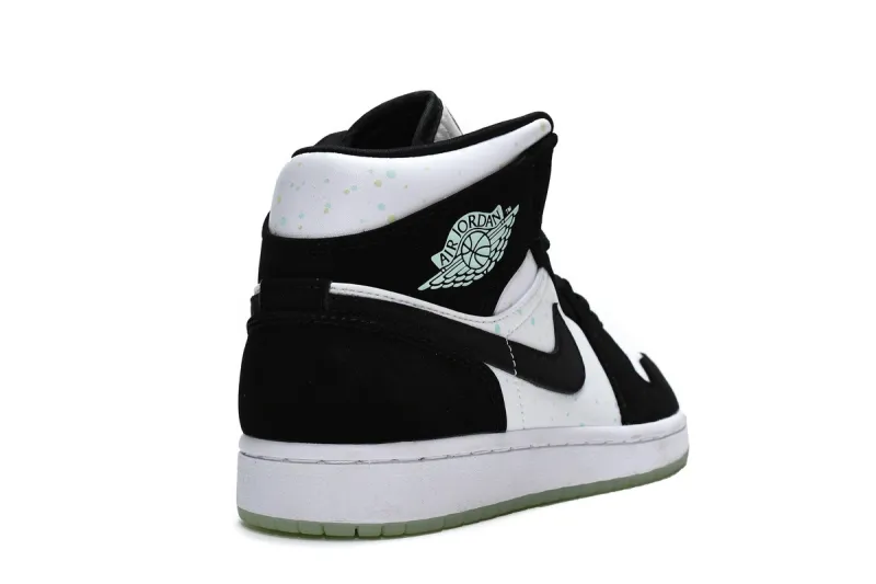 Reps StockX Shoes Air Jordan 1 Mid GS White Black Teal Tint BQ6931-103??