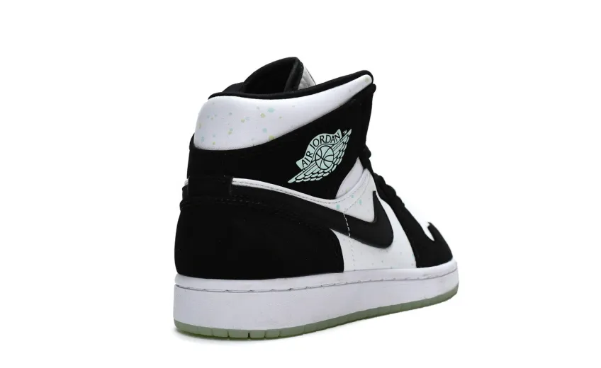 Reps StockX Shoes Air Jordan 1 Mid GS White Black Teal Tint BQ6931-103??