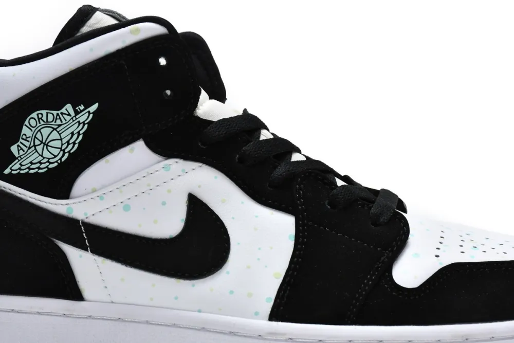 Reps StockX Shoes Air Jordan 1 Mid GS White Black Teal Tint BQ6931-103??
