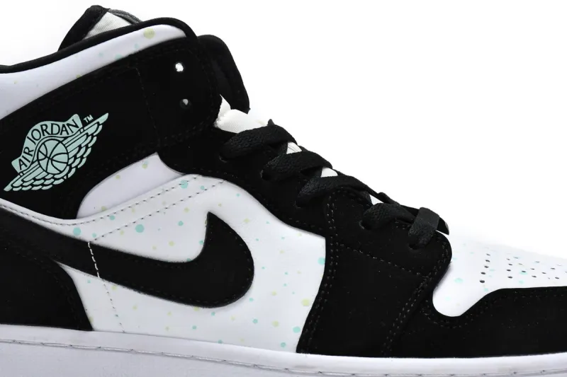 Reps StockX Shoes Air Jordan 1 Mid GS White Black Teal Tint BQ6931-103??