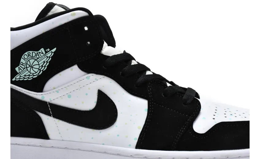 Reps StockX Shoes Air Jordan 1 Mid GS White Black Teal Tint BQ6931-103??