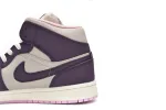 Reps StockX Shoes Air Jordan 1 Mid GS Pro Purple 555112-500??