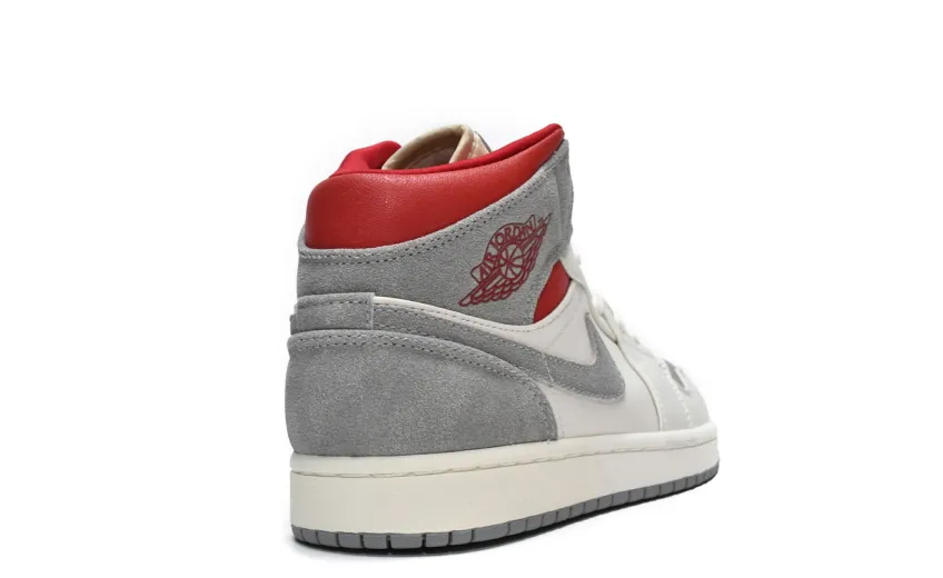 Reps StockX Shoes Air Jordan 1 Mid PRM Sneakersnstuff 20th anniversary Red Grey CT3443-100 ??